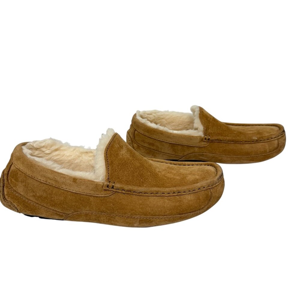 UGG Australia Ascot Suede Shearling Slip on Loafer Moccasin Slides men's size 9